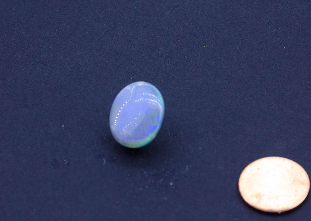 Natural  Australian Blue Opal, 19x15  MM appx. Bautiful Fire, AAA quality, One Piece. Perfectly cut Less weight Good spread