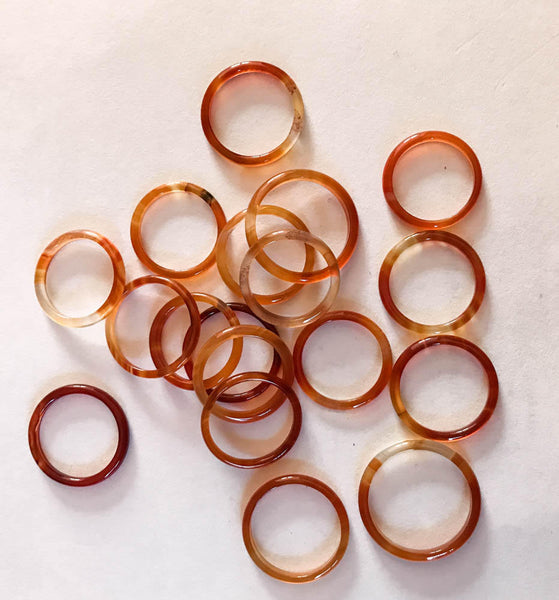One Carnalion Rings- Ring Size 8 , 9 ,9.5  7 mm thick, 100% Natural