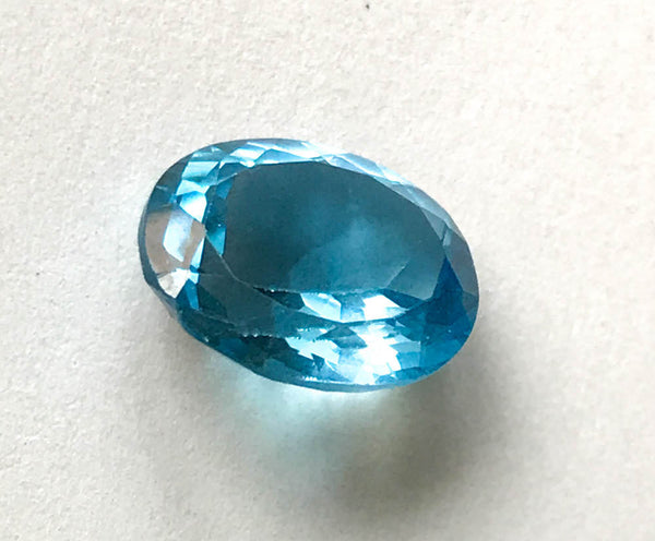Natural London Blue Topaz, 12X10MM Oval Cut Topaz Big Gemstone For Pendant, Calibrated Blue Topaz, December Birthstone