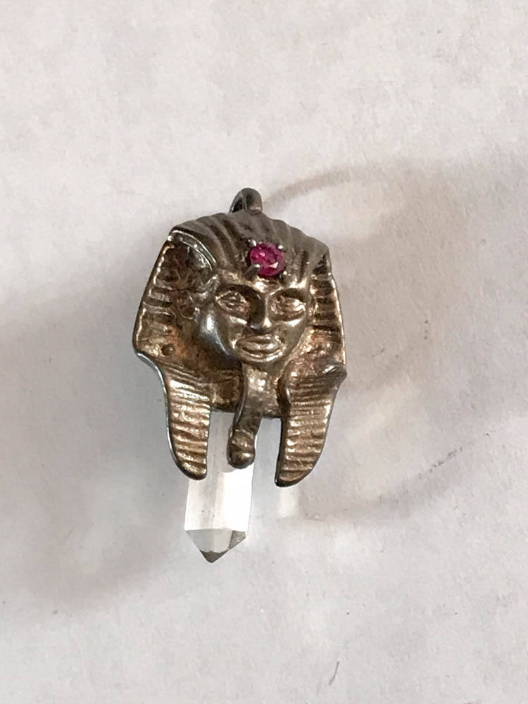 Beautifull Fera Face pendent Sterling silver 92.5, Ruby, a wide bail on top and behind the head., with Rubies & saphires