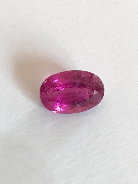 Natural AAA Pink Tourmaline/ Rubilite Gem Faceted Oval i Pcs. 7.13x10.3H5.14 mm One of a kind ,Metaphysic properties,Creative(#G00033)