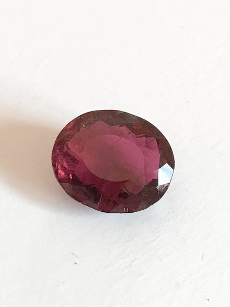 Genuine Rhodolite Garnet, Oval Faceted Red Garnet, 10X12X6.3MM, 100% Natural Gemstone For Jewelry Making, One of a Kind (#G00036)