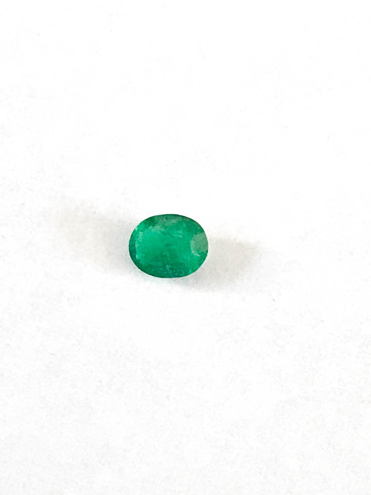 Emerald Faceted Oval 5x4.07  mm appx., Green color, Lively, 100% Natural, creative( #-G-00047 )