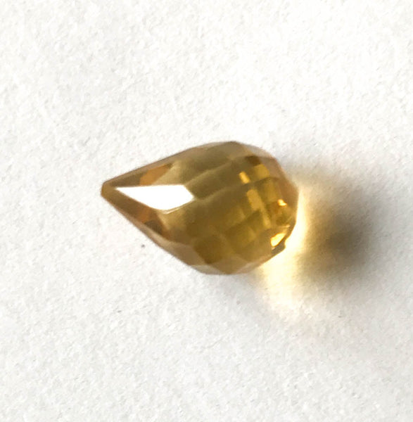 100% Natural Citrine, Briolette Cut Citrine, 7X10MM, Tear Drop Citrine For Jewelry Making, Loose Citrine, (AYS-G00051)