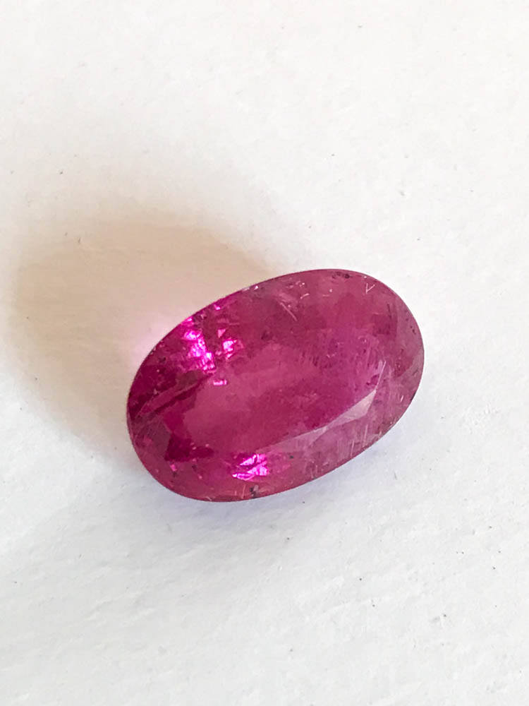 Natural AAA Pink Tourmaline/ Rubilite Gem Faceted Oval i Pcs.8.6x12.8 H5.73 mm One of a kind ,Metaphysic properties,Creative(# G00032)