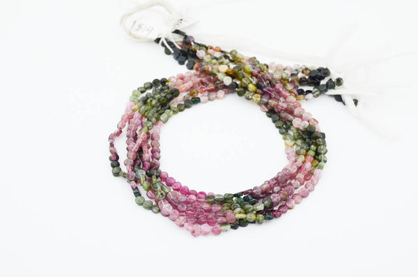 Turmaline MulticolorCoin 5 mm Approximate, decent quality 14 inch full strand.One of a kind,100% natural, Earth mined