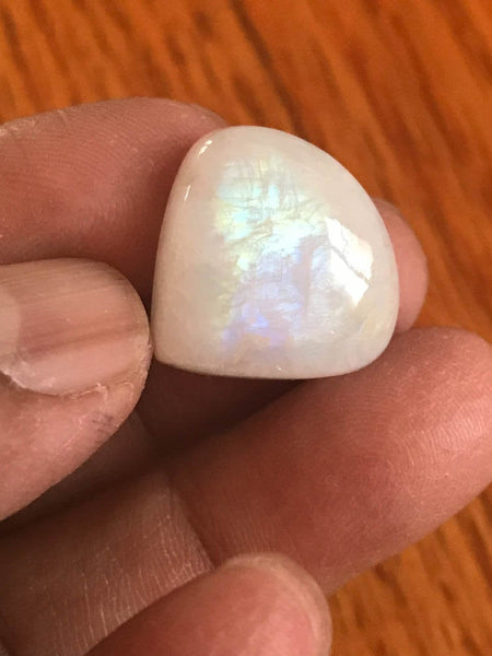 Rainbow Moonstone  Heart  Cabochon AAA quality 21.4x20.3 mm , Natural 100%( CB-00145 )