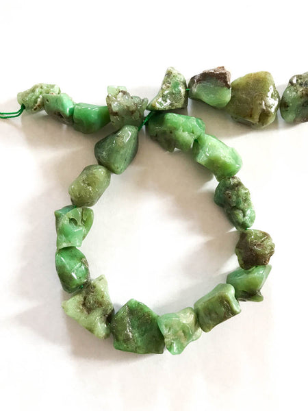 Chrysoprase PLAIN Tumble , Green,  16 strand, inch ,Beautiful ,Variety of Green ,Creative of Excellent design. Natural ,Earth mined