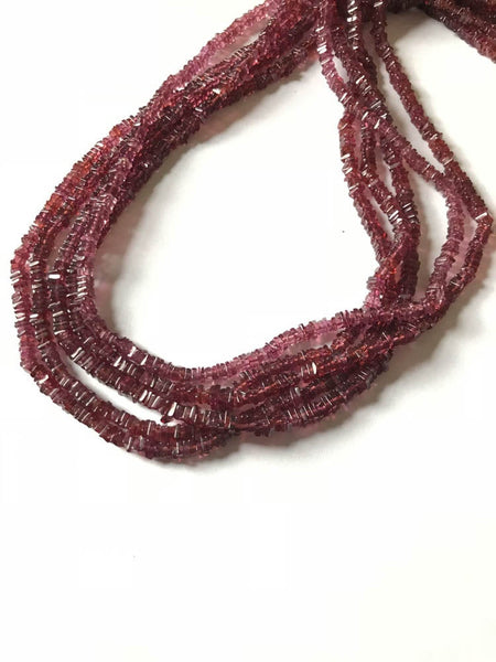 Rhodolite GarnetDics  4x4 mm appx. ,Lively, beautifull, healing properties 14 inches 100% natural, Most Creatice(#1001)