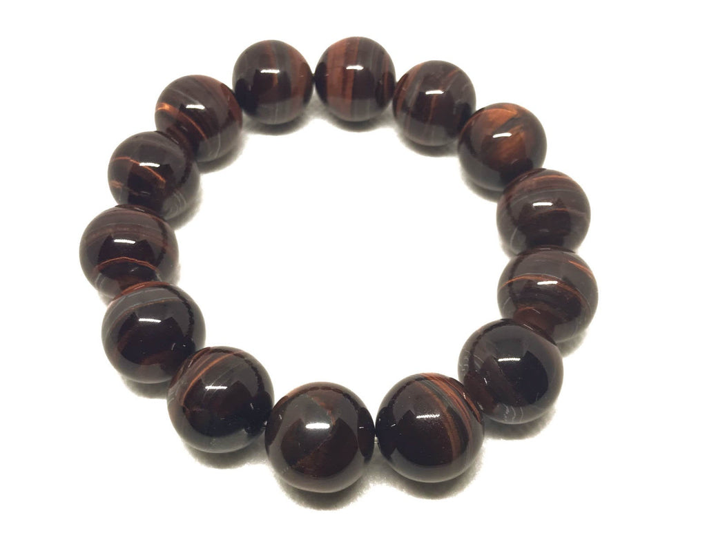 Red Tiger Eye Bracelet  Round 25  and 12  mm , two sizes.One of a kind, AAA Qty.Ready to wear