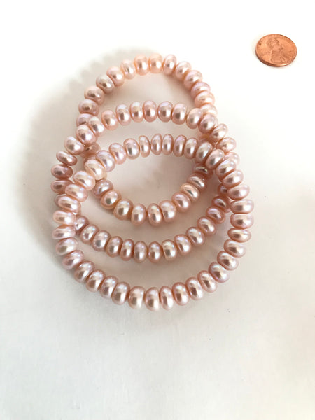 Natural  Pink Color  Fresh water Pearl Bracelet 8.5 mm, fine luster  (-JB-0067  )