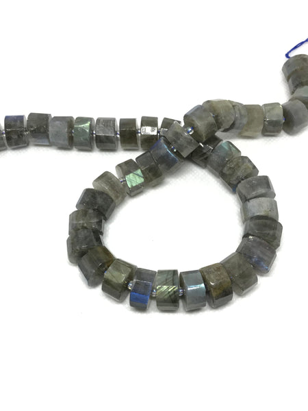 Labradorite Heishi Beads, 100% Natural Labradorite/Spectrolite For Jewelry Making, 13.5MM Beaded Necklace, Gift For Women (1060)