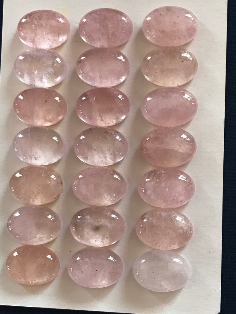 Natural Morganite Cabochons, Loose 13X18MM Oval Morganite, Pink Gemstone For Jewelry (# CB-00175)