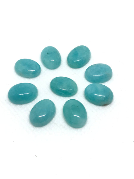 Amazonite Oval cab 12x9 mm appx, Very creative  light greenish Blue (# cB-00176)