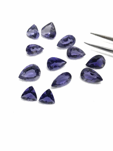 Iolite Facetedpear shape mm appx. Fine quality, Blue like sapphire, aaa quality, 100% natural ( G-00068 )