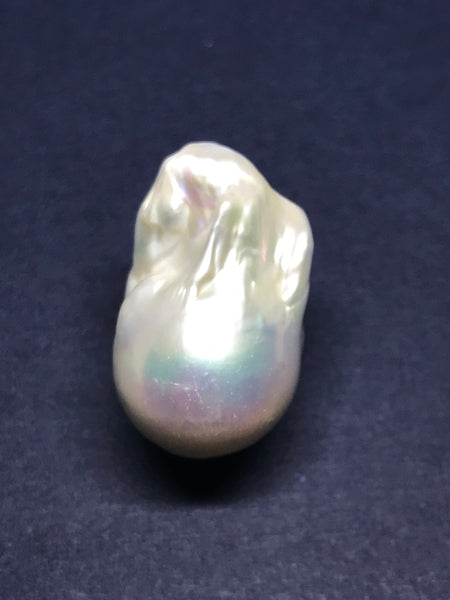 Natural Fresh water Brough Pearl / FANCY Shape  Pearl, White,  color, 17x27mm appx. fine luster , Beautiful & Creative  ( 00028PRL-A) )