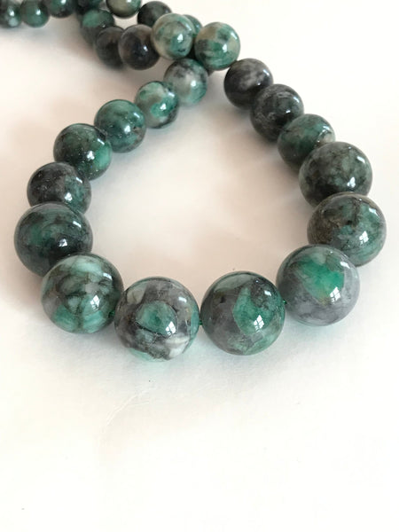 Natural Emerald Bead, 9.3mm - 18mm Emerald For Jewelry Making, Green Gemstone, May Birthstone,Gift For Women, Brazilian Emerald Bead(001036)
