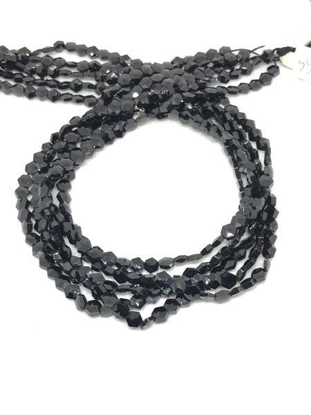 Black spinel Kite Fact.6x6 mm Unusal/ one of a kind,100% Natural, Look like black Diamonds.14 inch full strand