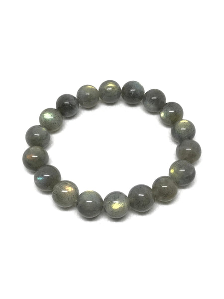 Natural Labrodorite/Spectrolite Round Bracelet Plain, 10 mm ( AYS-JB-0070-A)
