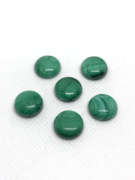 Natural Malachite ROUND Cab 12 & 10 MM , very creative,one of a kind.