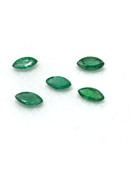 Emerald Faceted Margquise 3x6 mm  appx.Pck of 5 pcs. Green color, Lively, 100% Natural, creative( #-G-00059 )