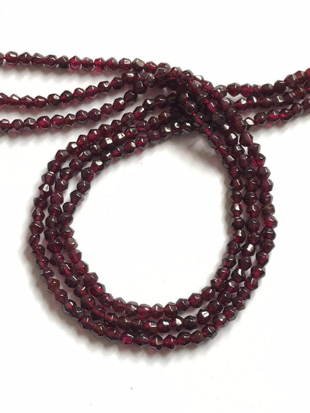 Red Garnet Round  faceted 5 mm , 14.5 inches 100% natural, Most Creatice (1078)