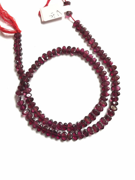 AAA Red Garnet Beads,6x4mm Oval Garnet Faceted Beads, Center drilled , Natural garnet Necklace, January Birthstone