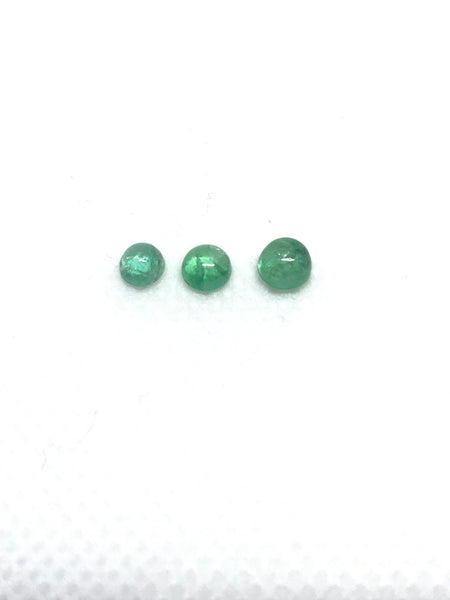 Emerald Round Cabochons 1.8 mm to 5.3mm appx. Green color, Lively, Mix Size Lot, 100% Natural, creative( #-G-00072)