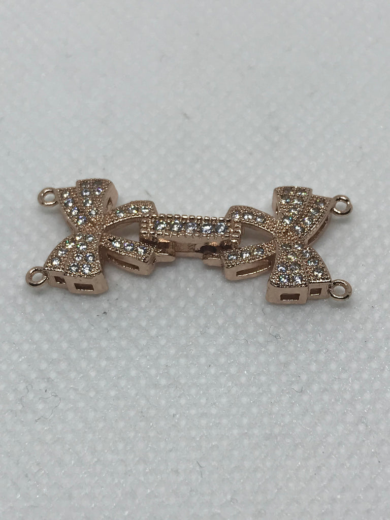 Beautiful Rose Golden Micro Pave settings /Filgree Clasp, with Cubic Zirconia ,wonderful Piece of Jewelry. (AYS-Micro Pave-10)