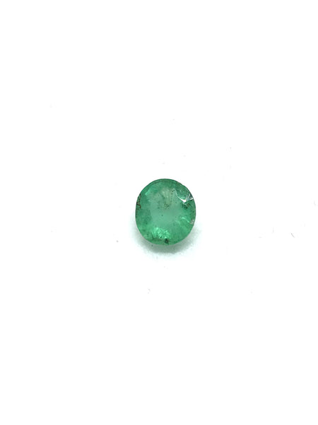 AAA Emerald Faceted Oval  Colombian 6.52x7.02 mm appx., Green color, Lively, 100% Natural, creative( #-G-00087))