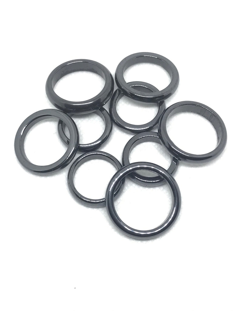 Hematite Rings ,Ready to wear or desogn with your creativity, size 5.5 to 9.5 ( JB-0086)