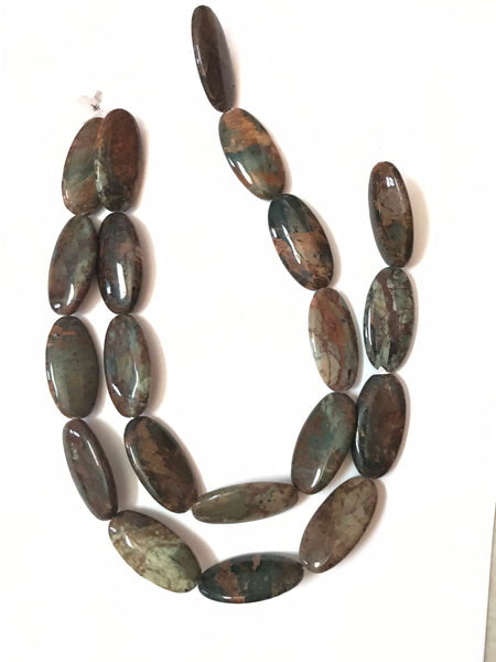 100 %Natural Turquoise,Plain Oval 20x40 mm appx.Beautiful Brownish with Matrix/mother Rock ,Unblieveable Natural Patterns  Creative(# 1114)