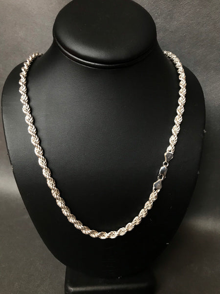 925 sterling silver Italian Heavy, thick Rope chain,Necklace ,28"Hollow ,6.3 mm thickness,strong ,Rich N Famous Look.( CV-120)