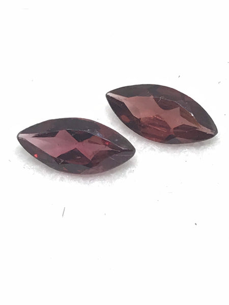 Red Garnet Marquisel  Faceted 10x5 to 12x6  mm, Red, 100% natural, most creative. One of a kind (#G00101 )