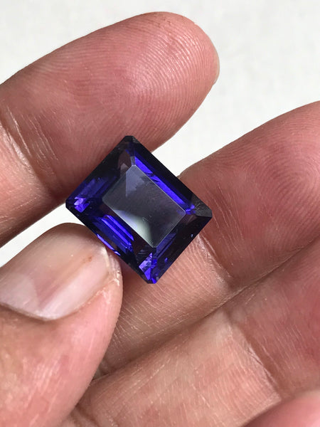 Natural Iolite Faceted Rectangular cut 14.28x12.06 H 8.78 mm,AAA Fine quality, Blue alike saphire, 100% natural ( G-105 )