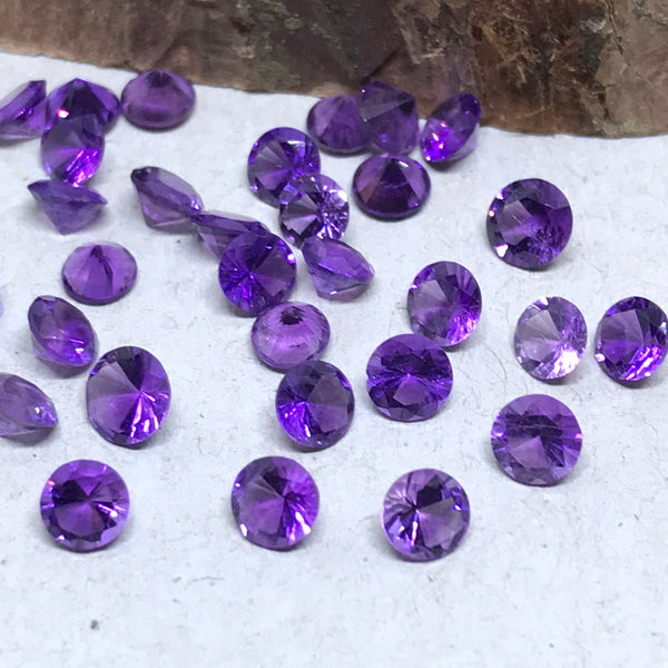 4mm Round Amethyst, AAA Natural Amethyst, African Purple Amethyst, February Birthstone, Amethyst For Jewelry Making ( G00120 )