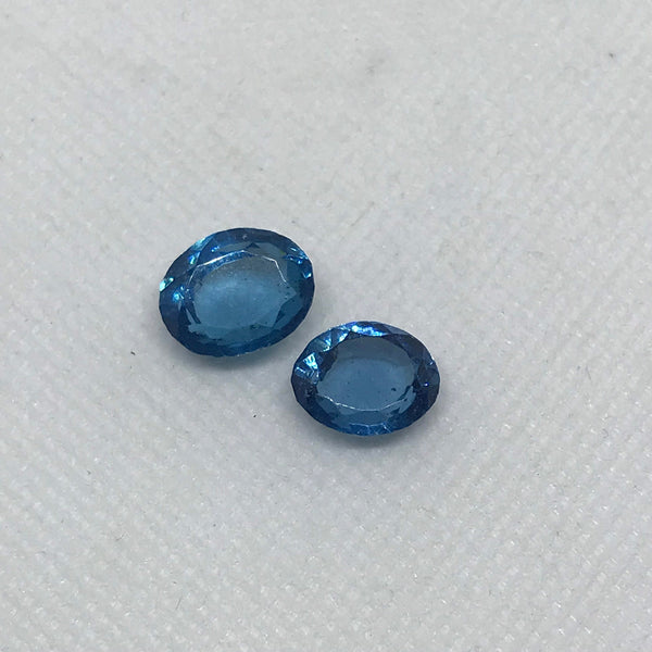 Lab Sapphire, Aqua Blue sapphire Gemstone, Oval Shape Faceted Sapphire, 12X10MM, 11X9MM Loose Blue Gemstone ( G-00122 )