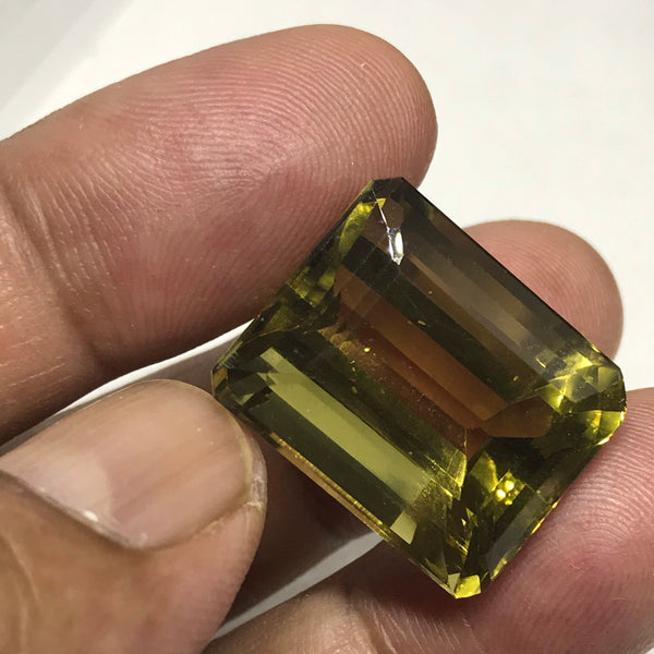 Lemon Citrine Faceted Octagon ,21.3x17.4 mm, Lemon color,AAA Best Quality,Cts. 35.36 Pcs 1,Crystal clean full Luster, ( G 00125 )
