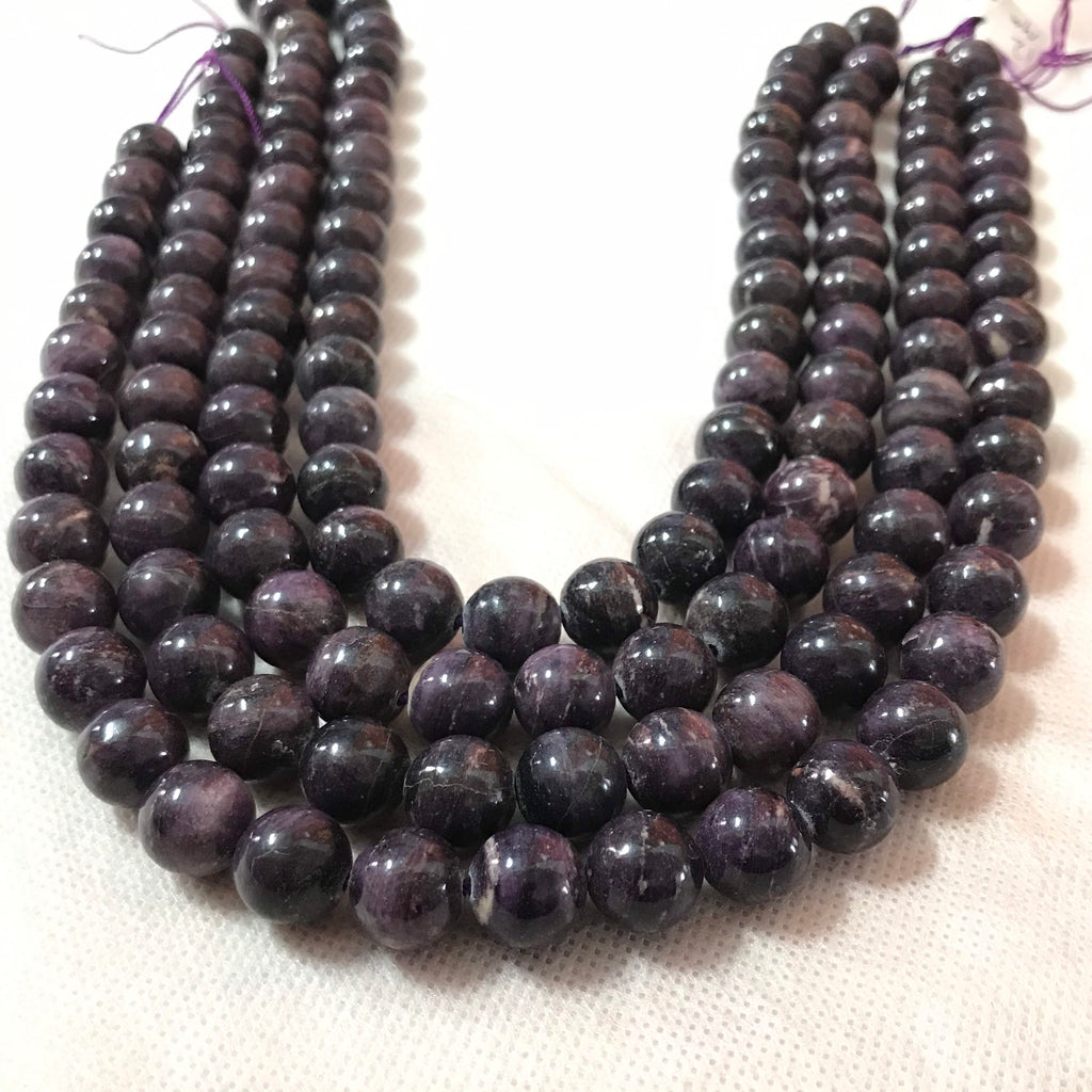 100% Natural Sugilite  Round Plain 12 mm  High quality,Creative patterns on it,16 inch strand,Purple , best Color,Most creative (#1225)