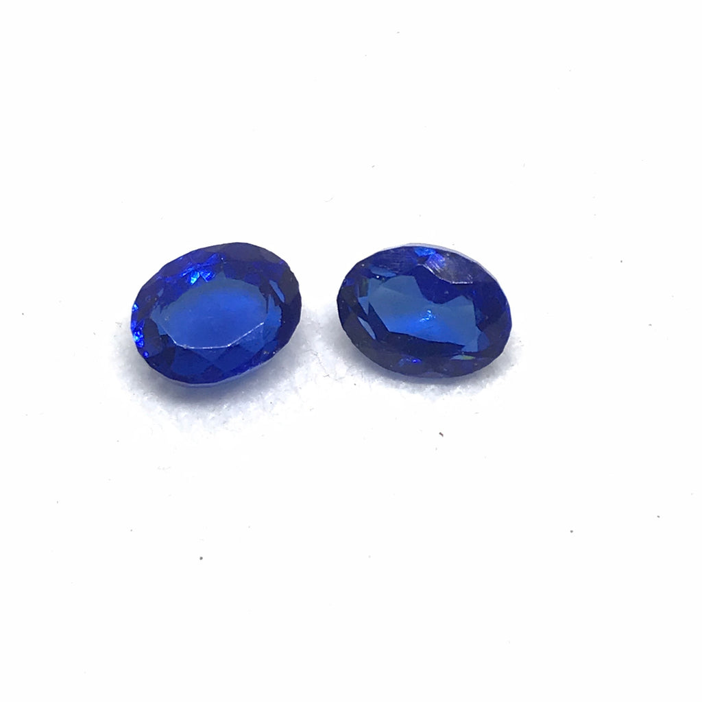 Blue Saphire Color Hydro Glass  Oval  blue 12.5x10 mm Height 6.8 mm  ( G-00121 )