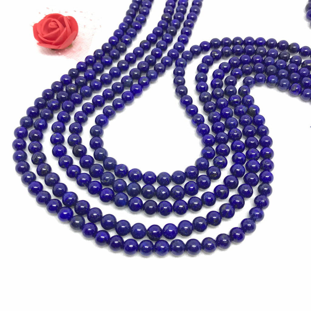 AAA Lapis Lazuli Beads, Lapis Bead Necklace, 6mm Round Lapis Lazuli Beads, Genuine Lapis Lazuli, Lapis Lazuli For Jewelry Making (#1255)