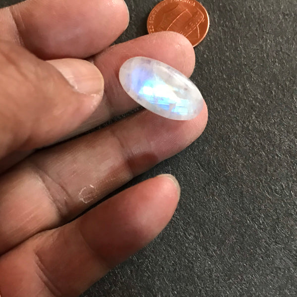 Rainbow moonstone Oval  long Cabochons AAA  Extra ordinary quality, best Sheen or Rainblw, w12xL22mm(#272)