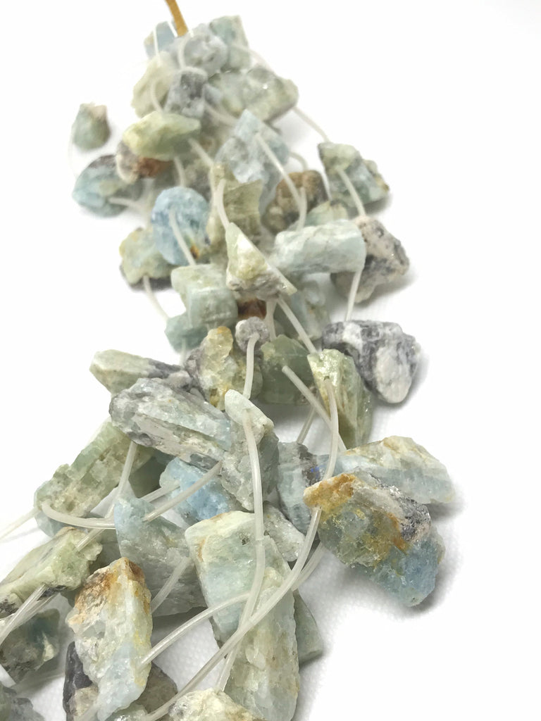 Aquamarine Rough ,Raw tumbel 14x18 to 18x31 mm appx,  Natural earth mined, 16 inch, Most Creative. Exceptional (#1227)