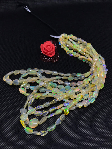 Ethiopian opal Nuggets ,8.5x11 to 4x6 MM appx. 15.5Inch,Bautiful  Brillient Fire, AAA quality, jewelry designer's Creative desire(#1257)