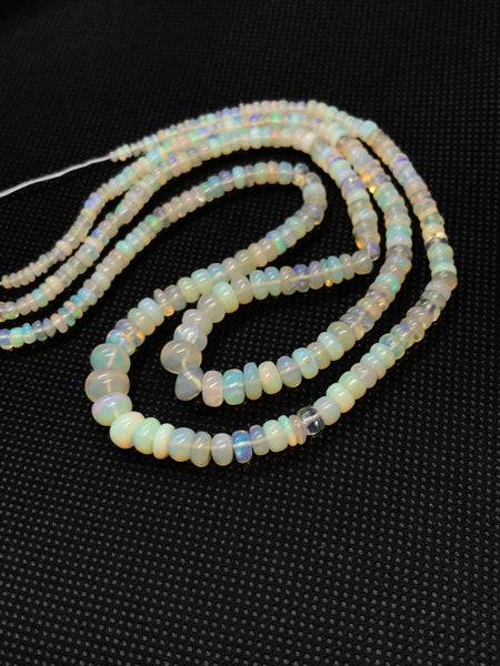 Ethiopian opal Rondell 7 to 3.2 mm appx.  16 Inch,Beautiful  Brilliant Fire, AAA quality, jewelry designer's Creative desire(#1268