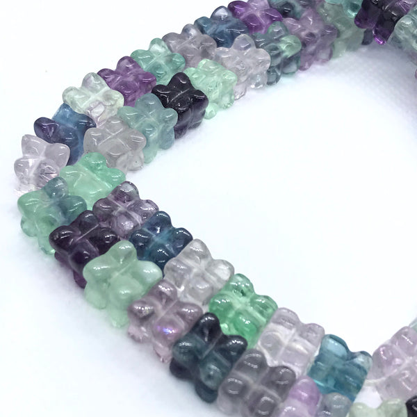Rainbow Fluorite Carved CUBE shaoe 8x8 mm appx. Exceptional  Multi color,Green,purple,Blue,Creative for designer,16 inch (#1274)
