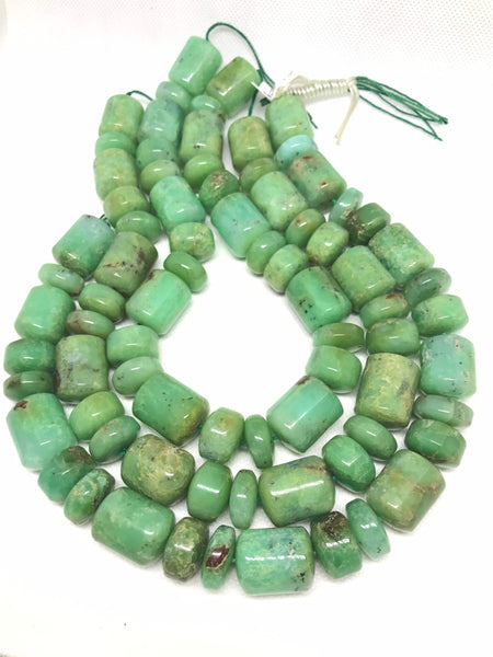 17MM Chrysoprase Bead, Barrel  & Rondelle Chrysoprase Necklace, Gift For Women, 16 Inch Strand Bead, 100% Natural For Jewelry Making (#1300)