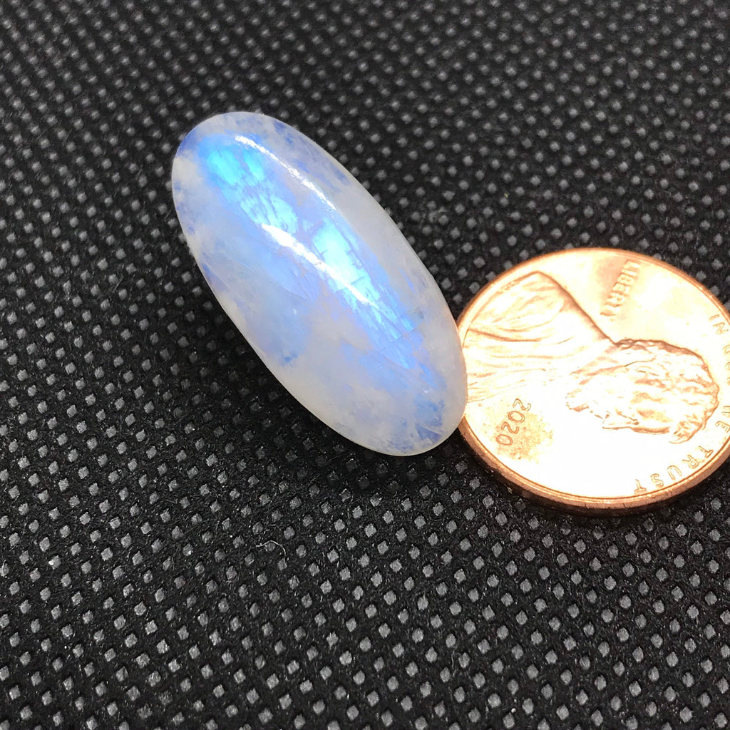 Rainbow Moonstone Oval Cabochon AAA quality,best Rainbow 24.5x11.5 mm , Natural 100%( CB-281 )