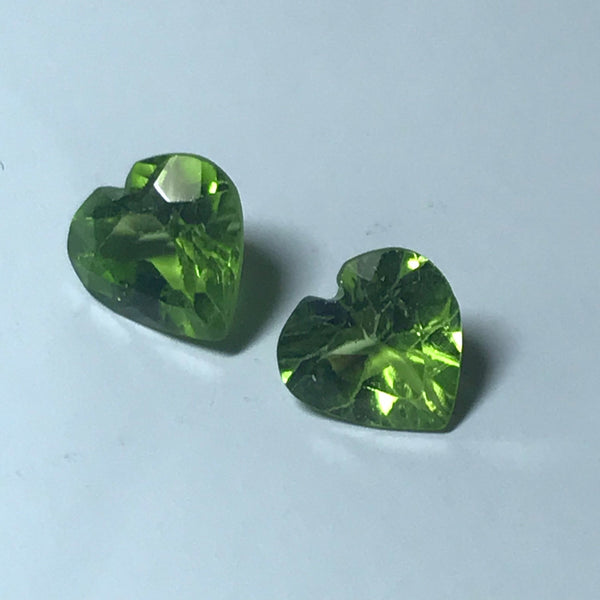 AAA Natural Peridot, 8MM Heart Cut Green Peridot, Loose Gemstone, August Birthstone, Peridot For Ring (#G- 133 )
