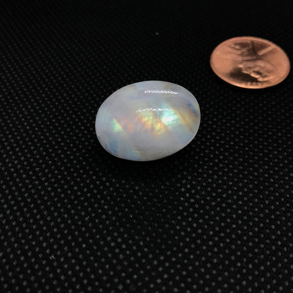 Rainbow Moonstone Oval Cabochon AAA quality 21x15.8mm , Natural 100%( CB-00279)